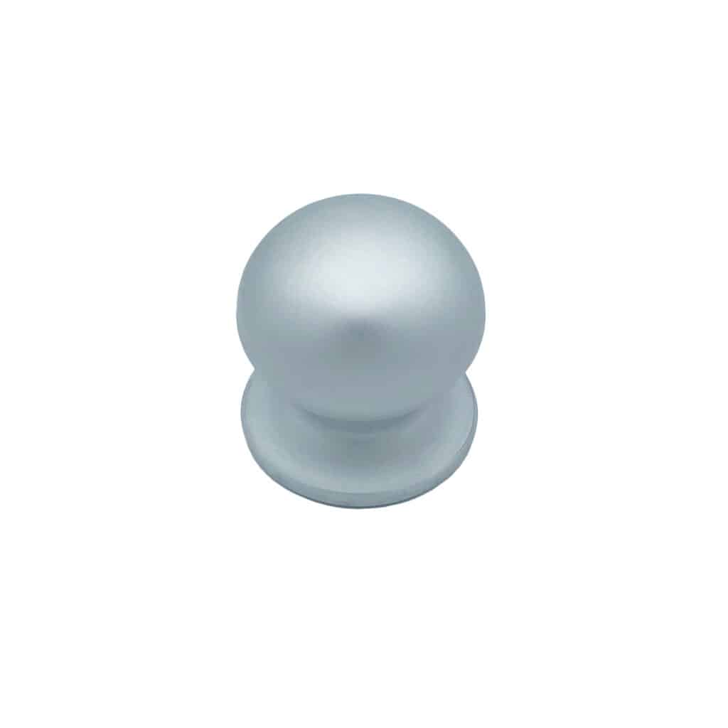 Bouton tirant de porte fixe Ø70 mm en aluminium Gris argent - breveté - lot de 6 Bouton - Gris / argent