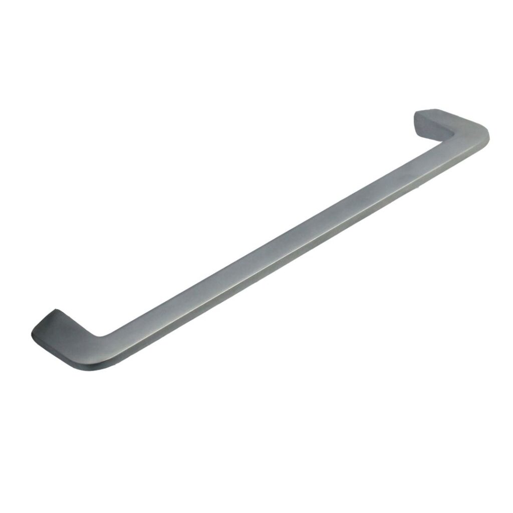 Poignée de meuble en zamac finition chrome mat e 160 mm - Gris / argent, Zamak