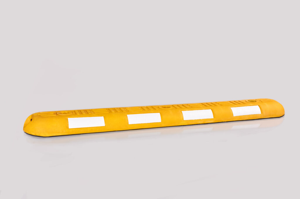 Diviseur de voie l1000x150xh100 mm, en caoutchouc vulcanisé Jaune avec bandes réfléchissantes. - Jaune / doré