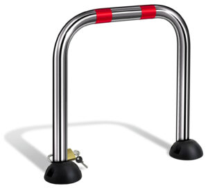 Barriére de parking *premium*arceau, a cadenas,  rabattable 2 pieds arceau, Lot de 30 pièces. - Gris / argent, Acier
