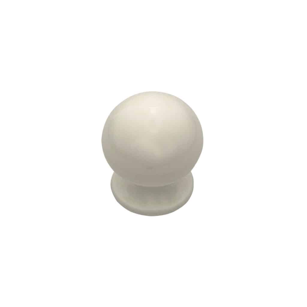 Bouton tirant de porte fixe en nylon Ø70 mm blanc RAL 9010- lot de 6 Bouton