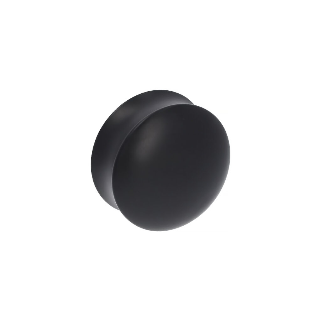 Bouton pour meuble Diamètre 50mm en zamac Vernis noir mat Lot de 6 - Zamak