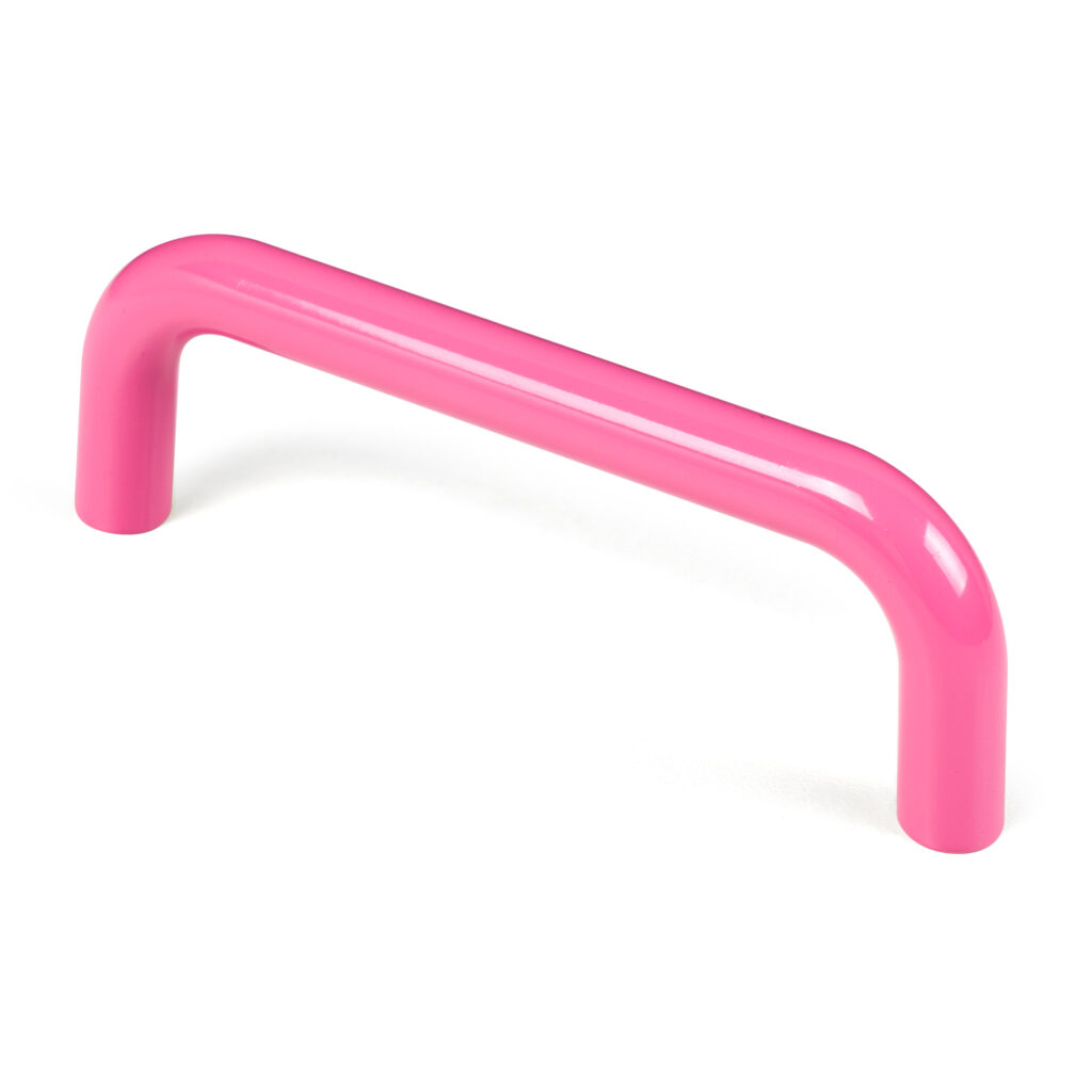 Poignée de meuble abs entraxe 96 mm peint magenta brillant lot de 50 piéces - Rose