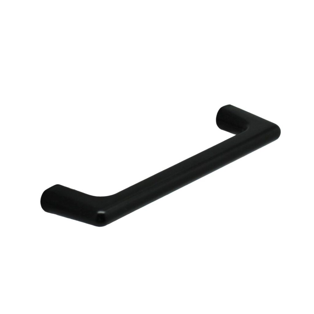 Poignée de meuble en zamac finition noir mat e 128 mm - Zamak