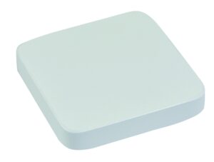 Bouton de meuble bois carré diamètre 70 mm en bois laqué blanc lot de 12 piéces