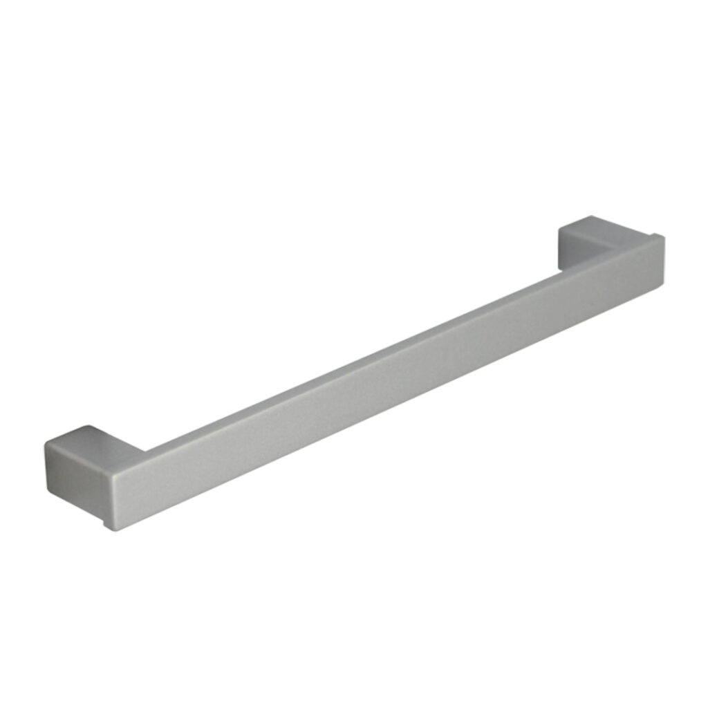 Poignée de meuble en zamac finition vernis aluminium e 128 mm - Gris / argent, Zamak