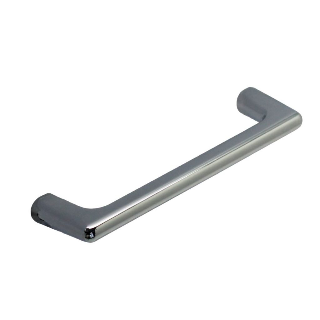 Poignée de meuble en zamac finition chrome brillant e 128 mm - Gris / argent, Zamak