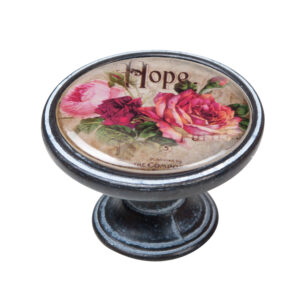 Bouton de meuble zamac diamètre 37 mm oxydé decapé rose 1 lot de 12 piéces - Multicouleur, Zamak