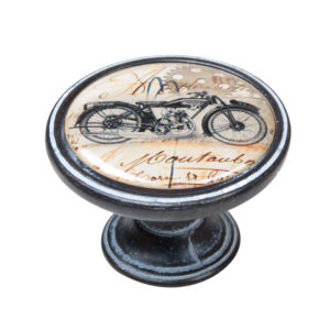 Bouton de meuble zamac diamètre 37 mm oxydé decapé moto 1 lot de 12 piéces - Multicouleur, Zamak
