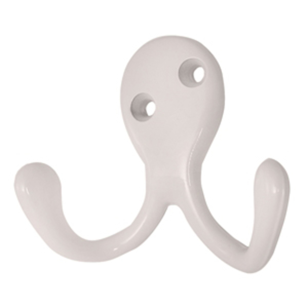 Porte manteau double zamac blanc 68 mm lot de 24 piéces - Gris / argent, Zamak