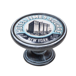 Bouton de meuble zamac diamètre 37 mm oxydé decapé hotel times square lot de 12 piéces - Multicouleur, Zamak