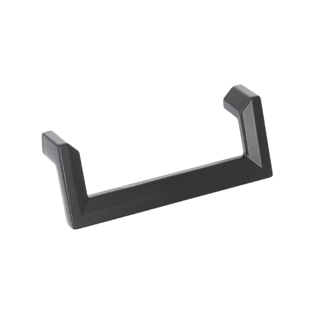 Poignée pour meubles en zamac Entraxe 96mm Vernis noir mat - Zamak