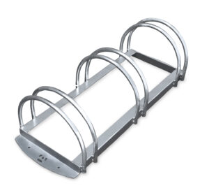 Râtelier vélos à 3 places parallèles. Lot de 24 pièces. - Gris / argent, Acier