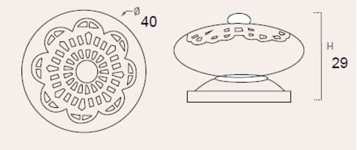 Bouton de meuble porcelaine diamètre 40 mm ceramique appliqué laiton lot de 24 piéces - Blanc - imagine 2