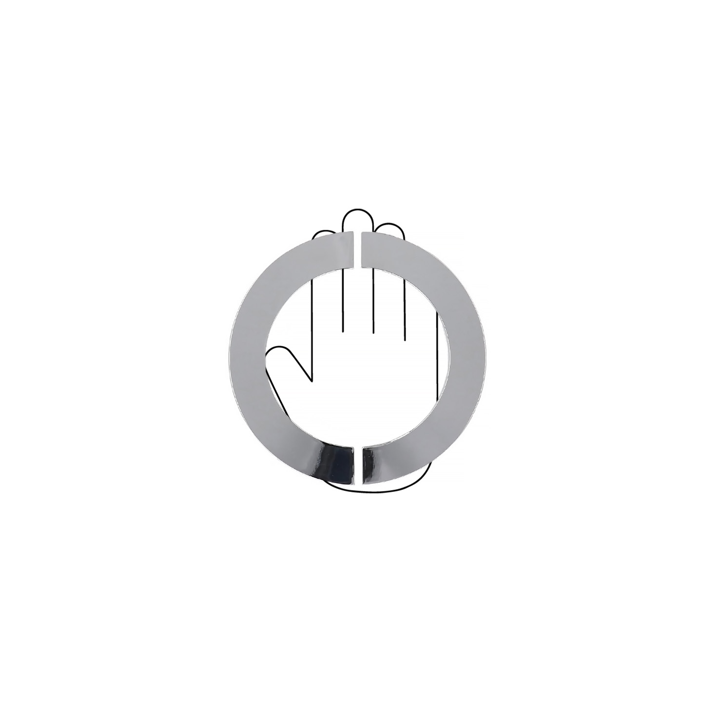 Poignée pour meubles en zamac Entraxe 132mm chrome poli - Gris / argent, Zamak - imagine 4