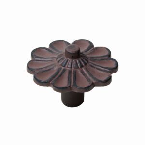Bouton de meuble fer diamètre 47 mm en fer vieilli patiné brun lot de 24 piéces - Marron