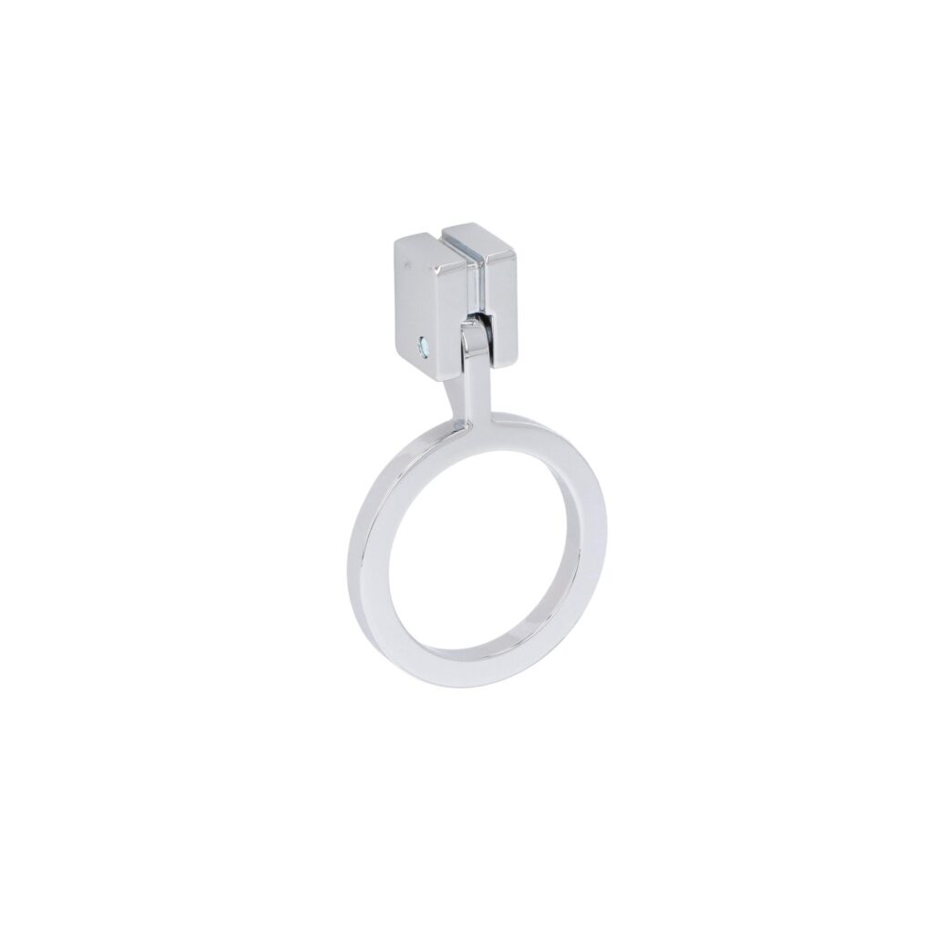 Poignée pour meubles en zamac L 45 mm chrome poli - Gris / argent, Zamak