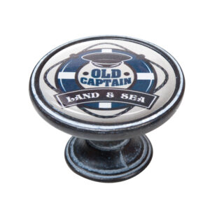 Bouton de meuble zamac diamètre 37 mm oxydé decapé old captain lot de 12 piéces - Multicouleur, Zamak
