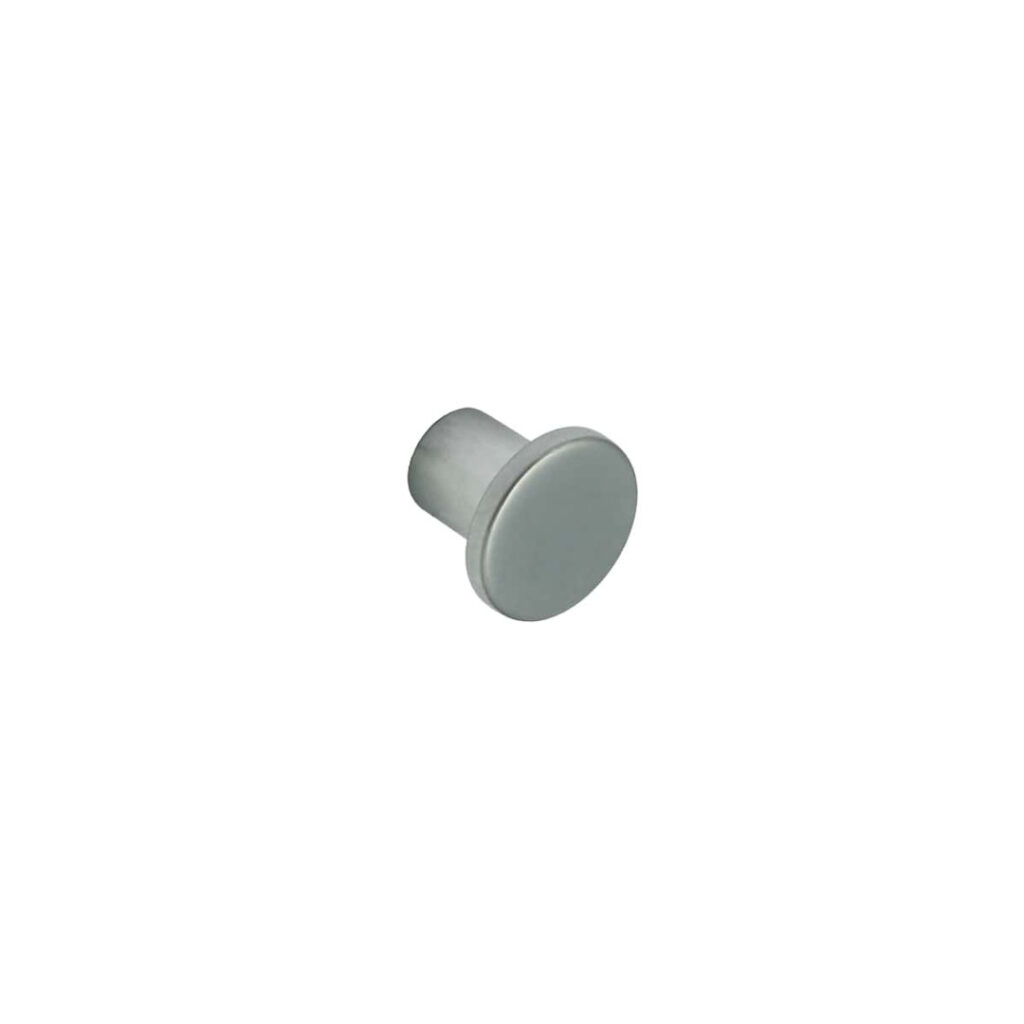 Bouton de meuble en zamac finition chrome mat d 24 mm - Gris / argent, Zamak