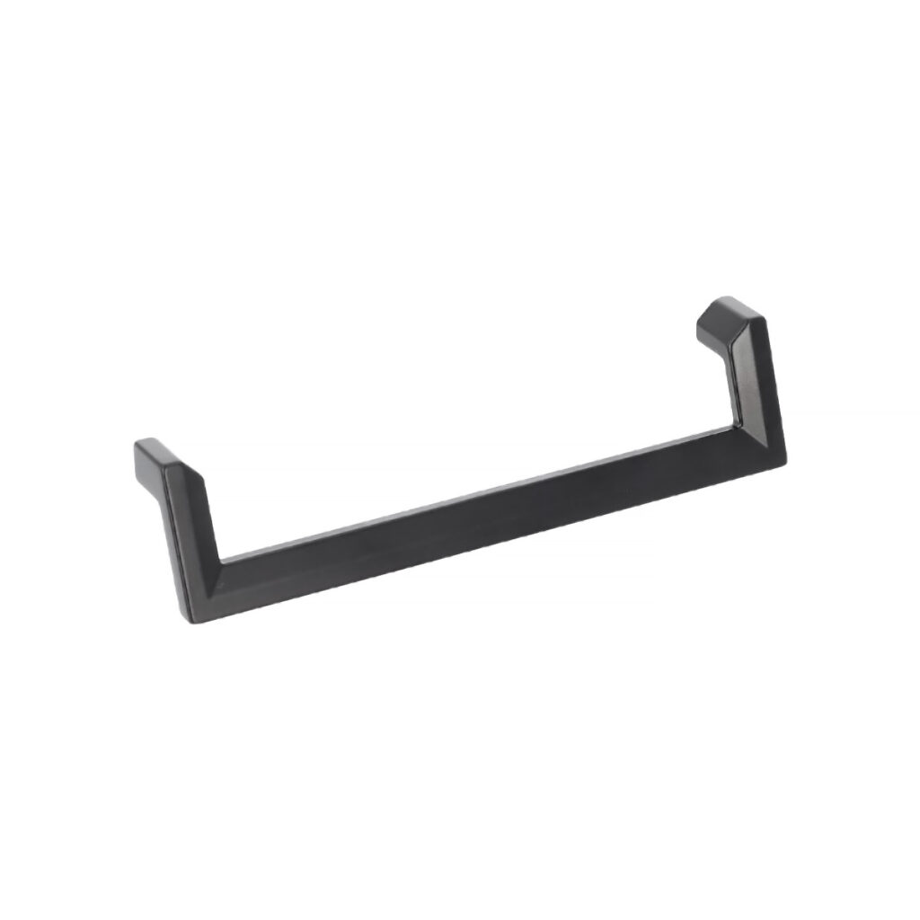 Poignée pour meubles en zamac Entraxe 160mm Vernis noir mat Lot de 6 - Zamak