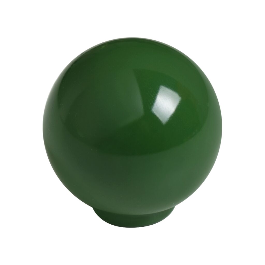 Bouton de meuble boule abs diamètre   29 mm vert brillant lot de 50 piéces