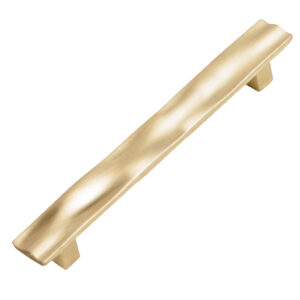 Bouton de meuble zamac entraxe  96 mm laiton satiné lot de 12 piéces - Jaune / doré, Zamak