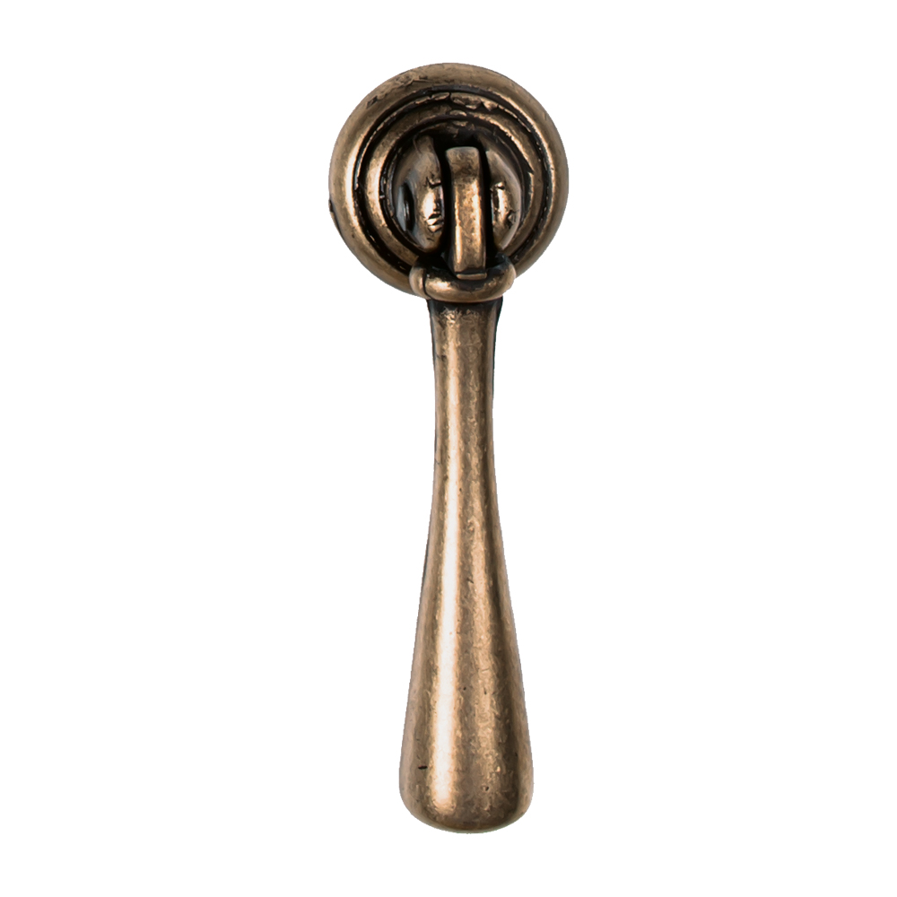 Bouton de meuble zamac pendant diamètre 62 mm vieux laiton lot de 24 piéces - Marron, Zamak