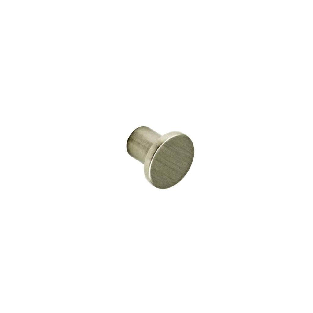 Bouton de meuble en zamac finition nickel satiné d 24 mm - Gris / argent, Zamak
