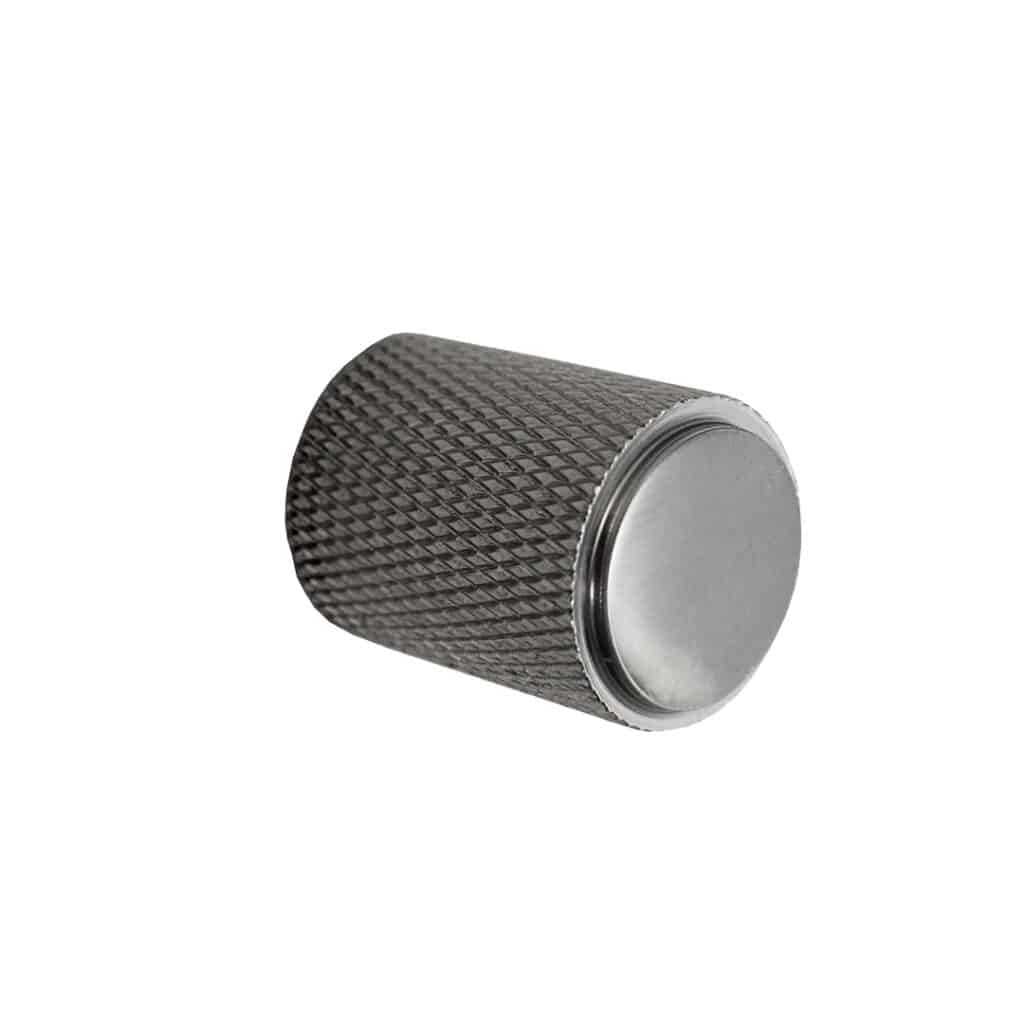 Bouton de meuble en acier finition nickel satiné d 18 mm - Gris / argent