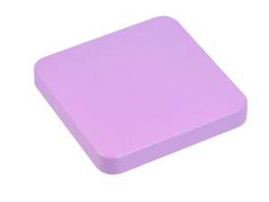 Bouton de meuble bois diamètre carré 70 mm en bois laqué rose lot de 12 piéces