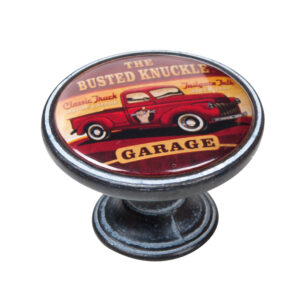 Bouton de meuble zamac diamètre 37 mm oxydé decapé garage pickup lot de 12 piéces - Multicouleur, Zamak