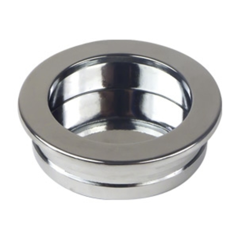 Bouton de meuble zamac encastrable rond 50 mm chrome lot de 24 piéces - Gris / argent, Zamak