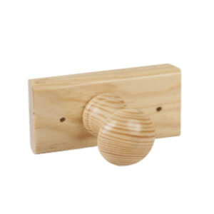 Porte manteau bois 1 crochets pin laqué naturel lot de 12 piéces - Marron
