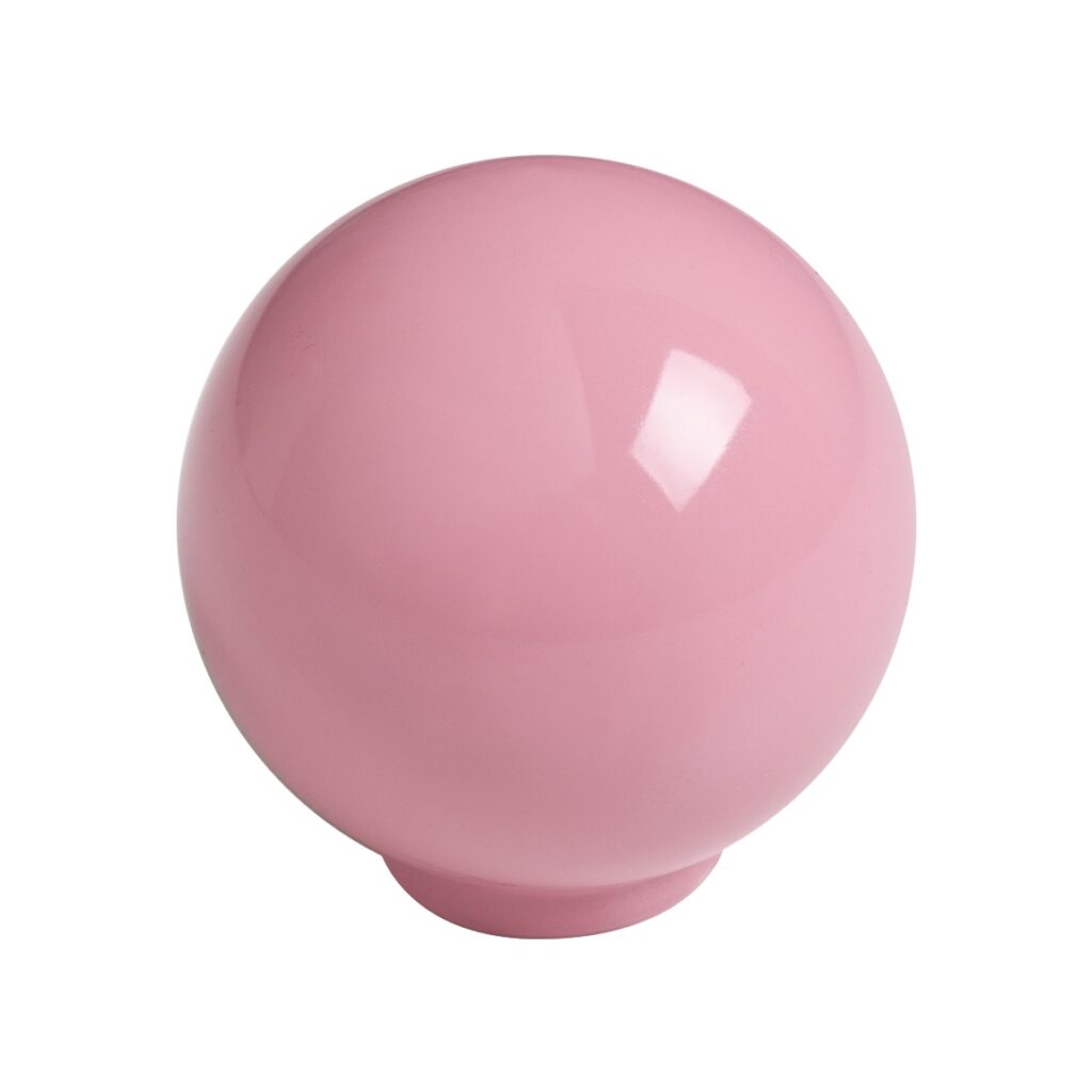 Bouton de meuble boule abs diamètre   29 mm rose brillant lot de 50 piéces