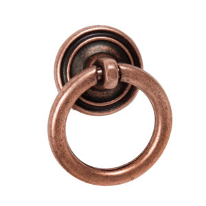 Bouton de meuble anneau zamac diamètre 32 mm vieux cuire lot de 36 piéces - Orange / cuivré, Zamak