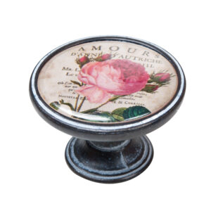 Bouton de meuble zamac diamètre 37 mm oxydé decapé rose 2; lot de 12 piéces - Multicouleur, Zamak