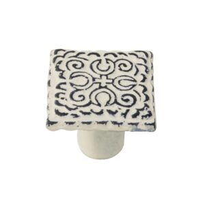 Bouton de meuble fer diamètre 32x32 mm en fer vieilli patiné beige lot de 24 piéces
