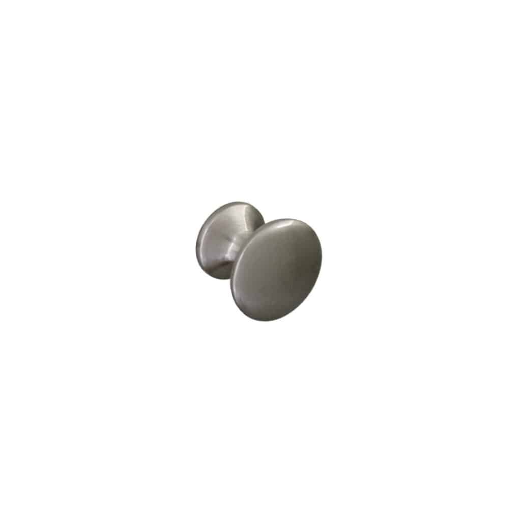 Bouton de meuble en zamac finition nickel satiné diamètre 25 mm - Gris / argent, Zamak