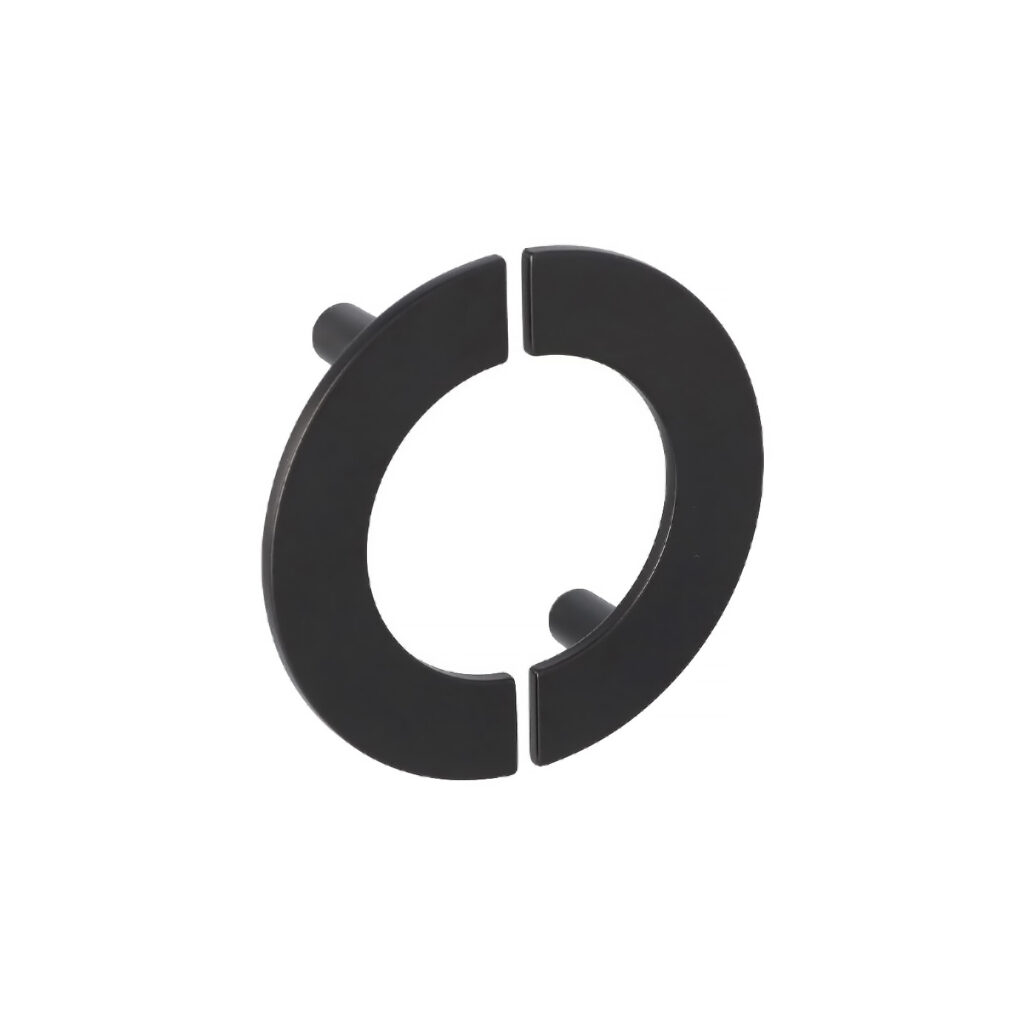 Poignée pour meubles en zamac Entraxe 68mm Vernis noir mat - Zamak