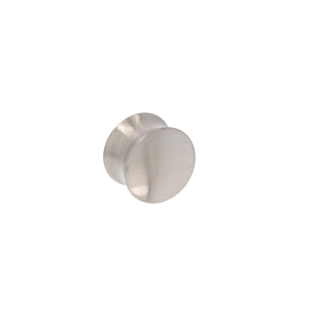 Bouton pour meuble Diamètre 30mm en zamac Nichel satiné Lot de 25 - Gris / argent, Zamak