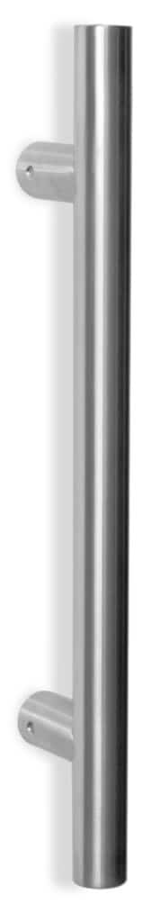 Poignée de tirage Diamètre 30 mm - v=500 - S=75 - L=650 mm - INOX 304 Laqué RAL 9005 Noir Mat - Acier inoxydable