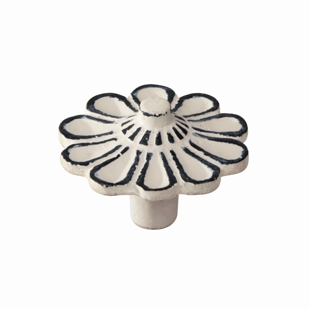 Bouton de meuble fer diamètre 47 mm en fer vieilli patiné beige lot de 24 piéces