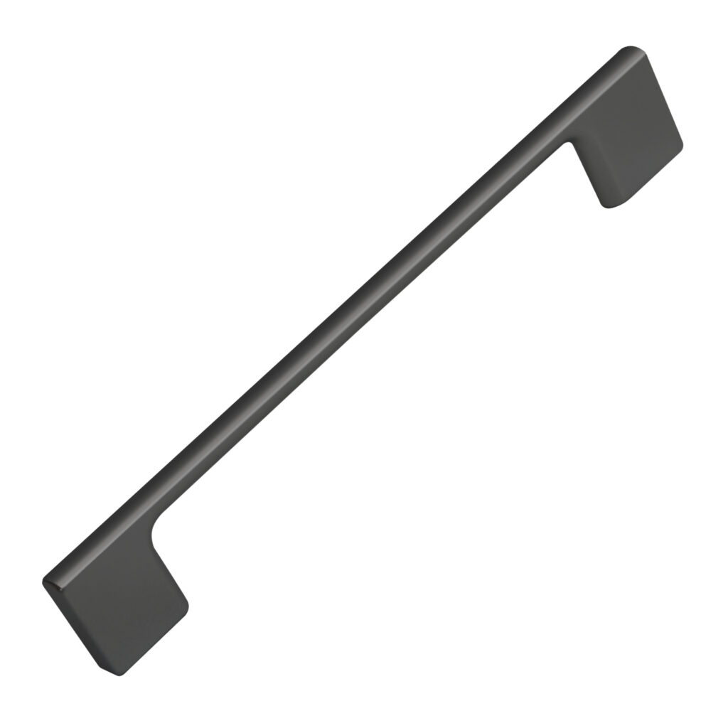 Poignée de meuble abs entraxe  160 mm peint noir mat  lot de 36 piéces
