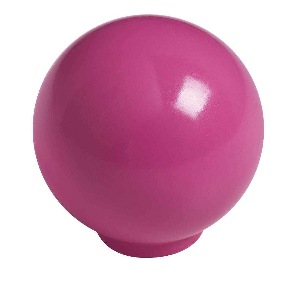 Bouton de meuble boule abs diamètre   34 mm magenta brillant lot de 50 piéces - Violet