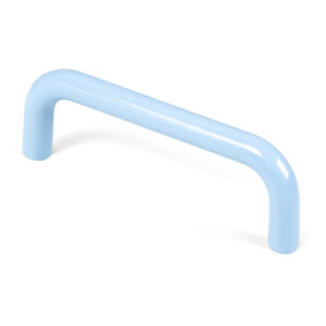 Poignée de meuble abs entraxe  96 mm bleu celeste brillant lot de 50 piéces