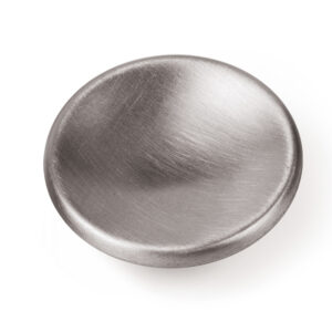 Bouton de meuble zamac diamètre 60 mm acier satiné lot de 12 piéces – Gris / argent, Zamak