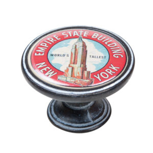 Bouton de meuble zamac diamètre 37 mm oxydé decapé hotel empire state lot de 12 piéces - Multicouleur, Zamak