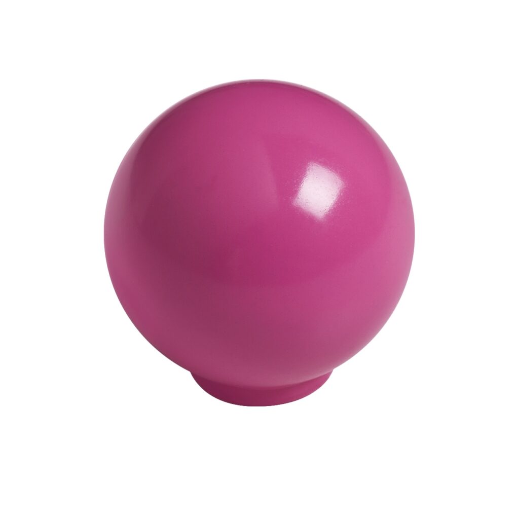 Bouton de meuble boule abs diamètre   24 mm magenta brillant lot de 75 piéces - Violet