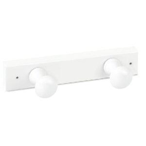 Porte manteau 2 crochets pin laqué blanc lot de 6 piéces - Bois