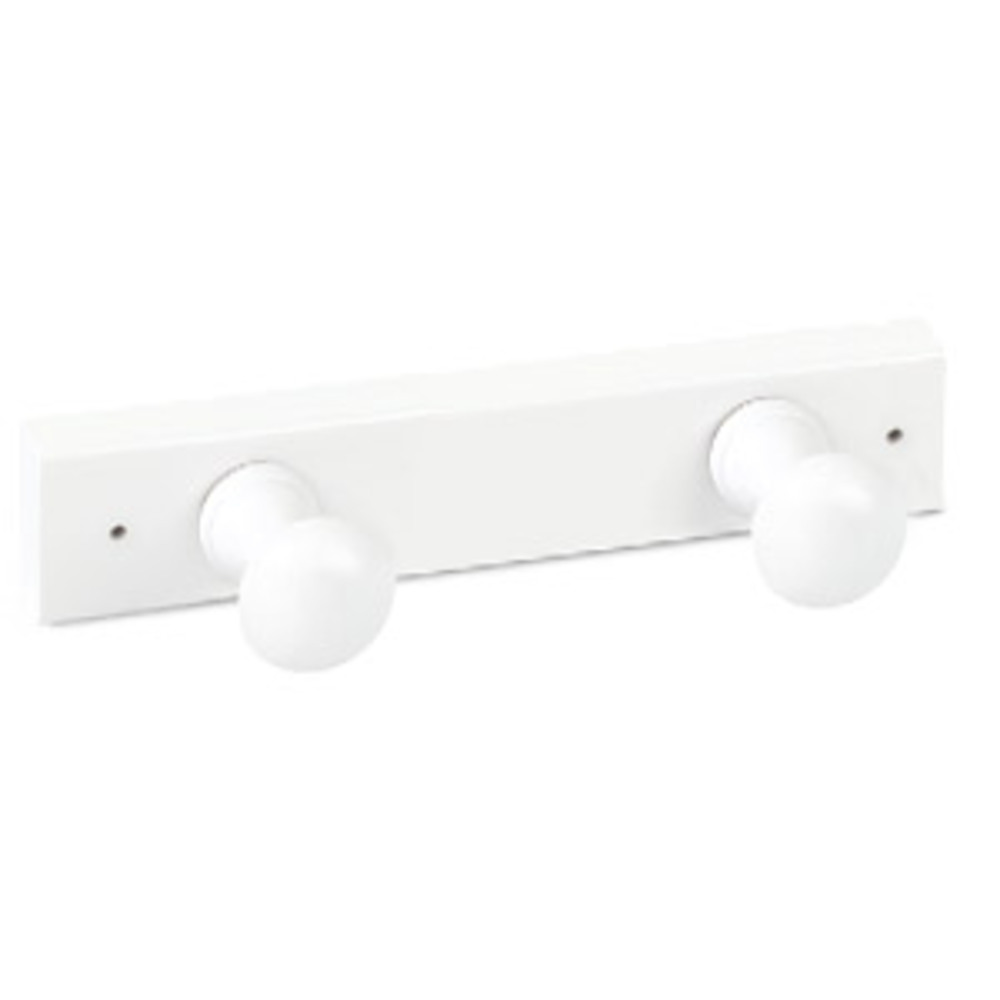 Porte manteau 2 crochets pin laqué blanc lot de 6 piéces - Marron, Bois